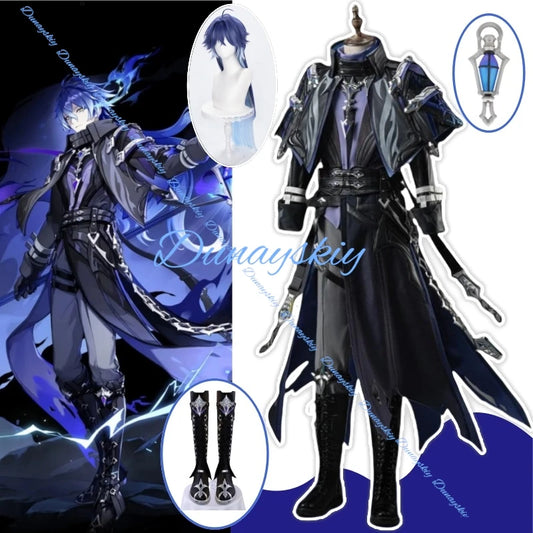 Genshin Impact Kyryll Chudomirovich Flins Cosplay Costume Wig Uniform Props Game Cos Outfit Halloween Party for Women Men
