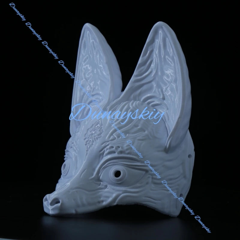 Game SILENT Shimizu Hinako Cosplay Mask Adult Half Face 3D Printing HILL Fox Mask Halloween Masquerade Party Prop