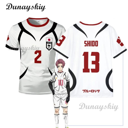 Anime Blue Cosplay Lock #10 #2 #13 SAE Shirt Football Jersey Oliver Aiku Cosplay Costumes Shidou Soccer Uniform 3D Printing