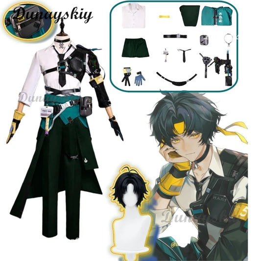 Harumasa Cosplay Costume Wig Zenless Zone Zero Game Uniform Headband Choker Props Section 6 Halloween Party for Women Men