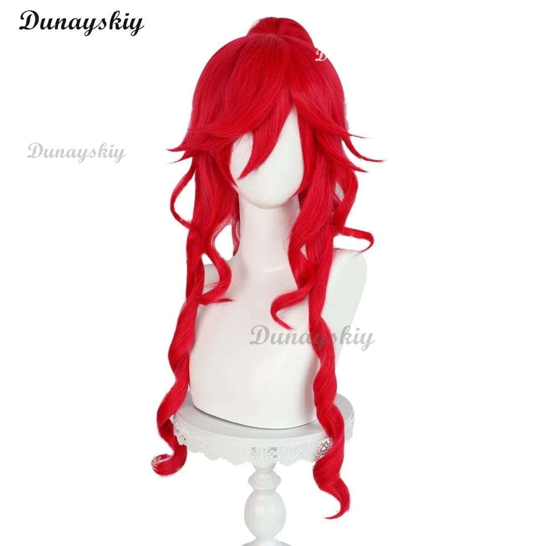 Little Cartoon Anime Pony Pinkie Pie Cosplay Wig Pink Custom Ponytail Hair High Temperature Chemical Fiber Free Wig Cap