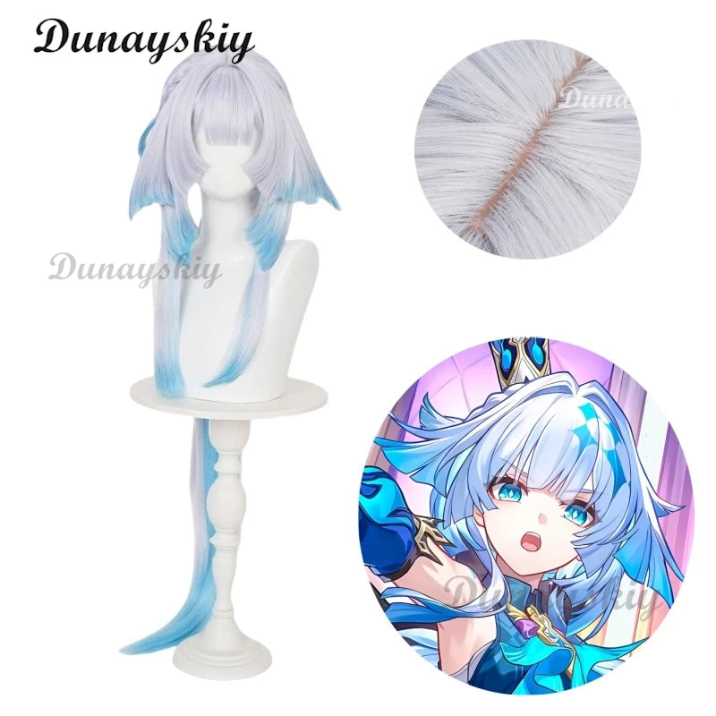 Game Honkai Star Rail Cerydra Cosplay Wig Gradient Color Matching Hair For Women Men Halloween Carnival Party Props