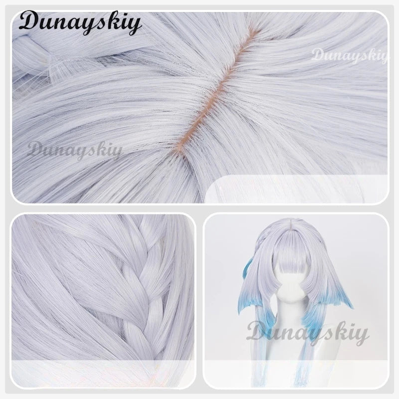 Game Honkai Star Rail Cerydra Cosplay Wig Gradient Color Matching Hair For Women Men Halloween Carnival Party Props