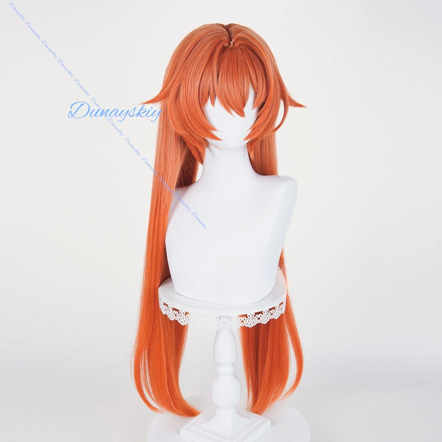 Game Zenless Zone Zero Orphie Cosplay Wig 80cm Orange Women Wigs With Double Ponytails Heat Resistant Synthetic Hair
