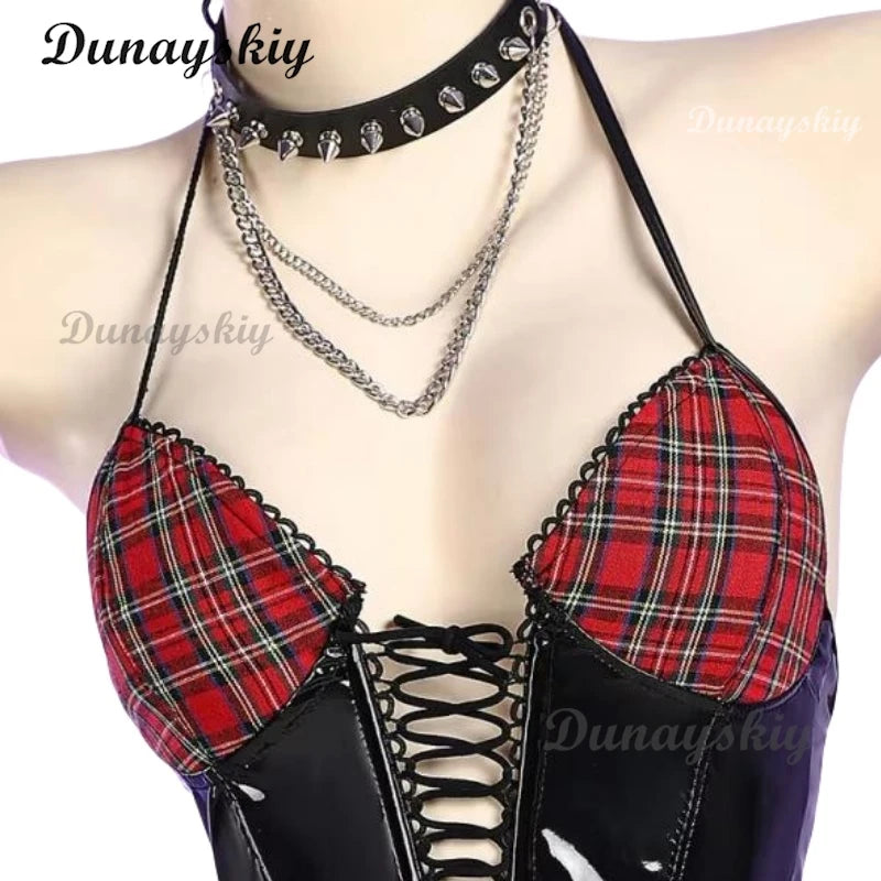 Miss Misa Cosplay Costume and Wig Halloween Gothic Top and Skirt with Net Stockings and Sleeves Black Corset Skirt Set Lace-up