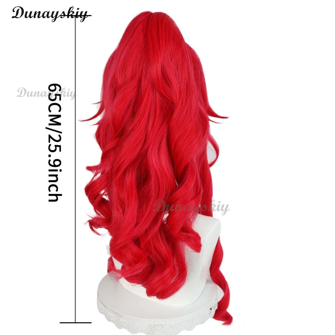 Little Cartoon Anime Pony Pinkie Pie Cosplay Wig Pink Custom Ponytail Hair High Temperature Chemical Fiber Free Wig Cap