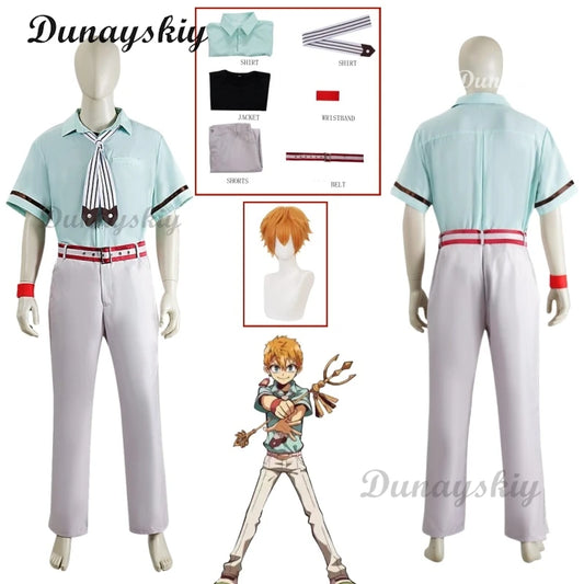 Anime Cosplay Toilet-bound Halloween Costume Hanako-Kun Men Women Minamoto Kou Cosplay Costume Wig Shirt Pants Accessories Props