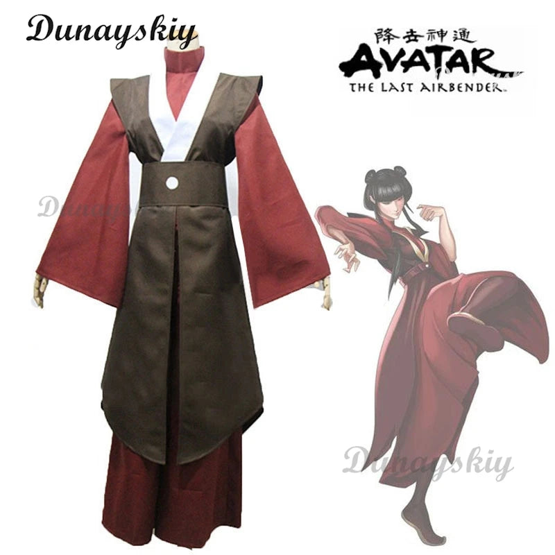 New Anime Avatar The Last Airbender Mai Cosplay Costumes Wig Halloween Party Cosplay Clothes Customized