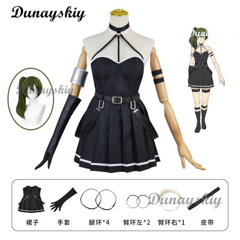 Frieren Beyond Journey's End Ubel Cosplay Costume Wig Anime Dress Unbel Uniform Gloves Stockings First-class Mage Halloween