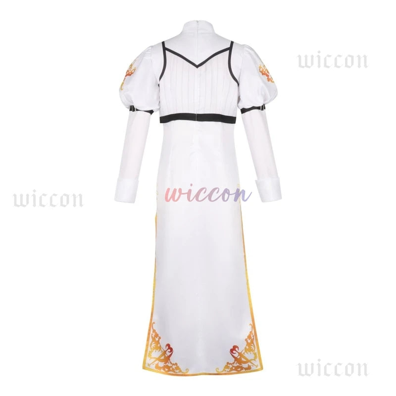 Game DMC 4 Kyrie Devil Cosplay Kyrie Devil Cosplay May Cry Costume Women White Dress Uniform Wig Outfit Halloween Party