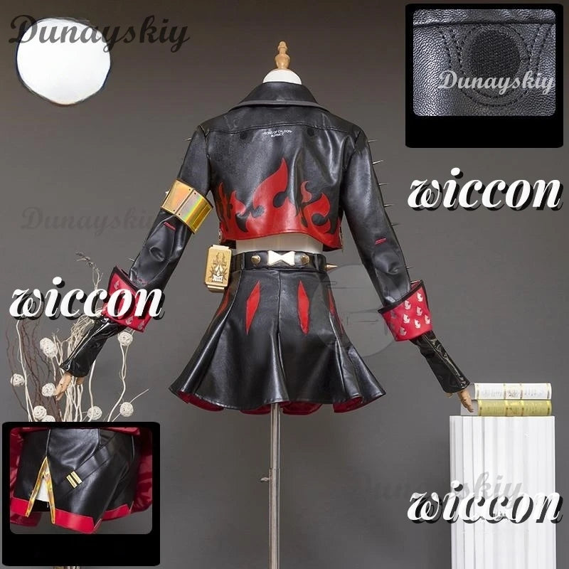 Burnice White Cosplay Costume Wig Hair Zenless Zone Zero Role Play Halloween Party Glasses Woman Comic-Con Disguise Combat Set