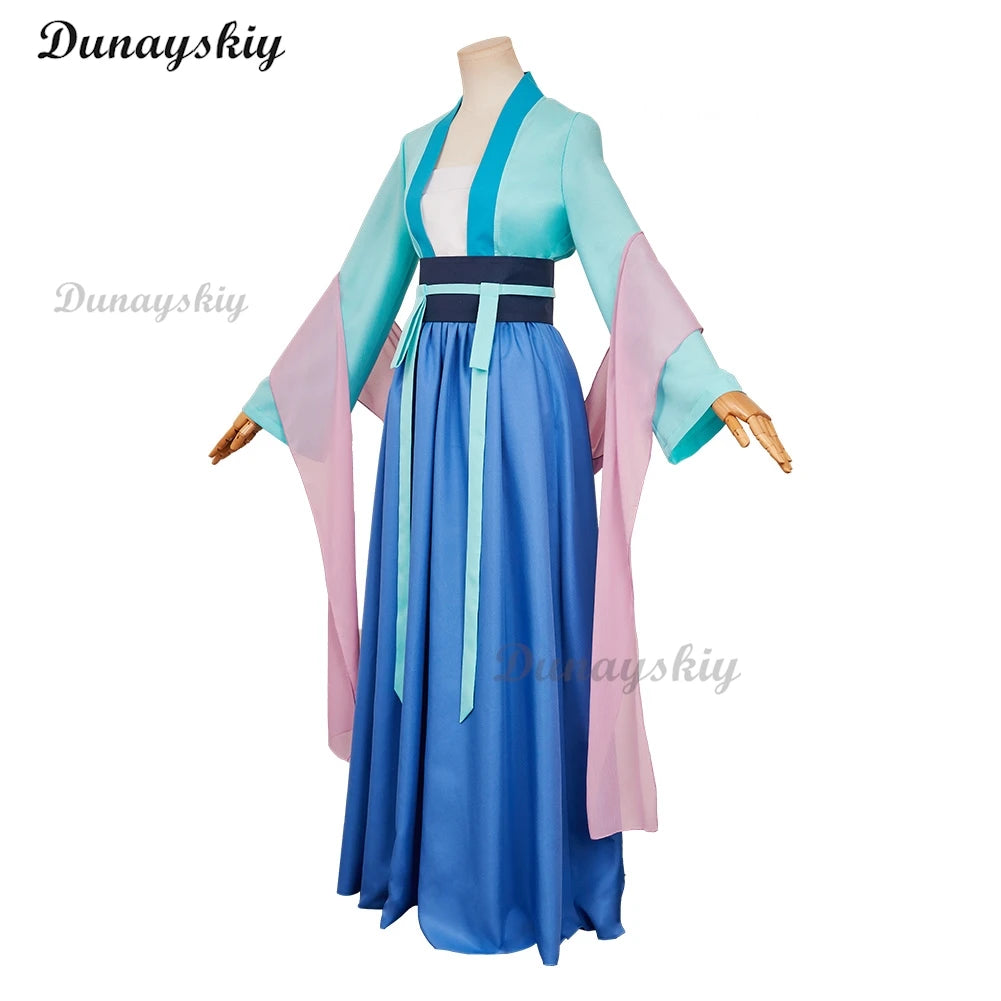 Maomao Jinshi Cosplay Costume Wig Kimono The Apothecary Anime Diaries Roleplay Clothing Outfits Halloween Carnival Party Dress