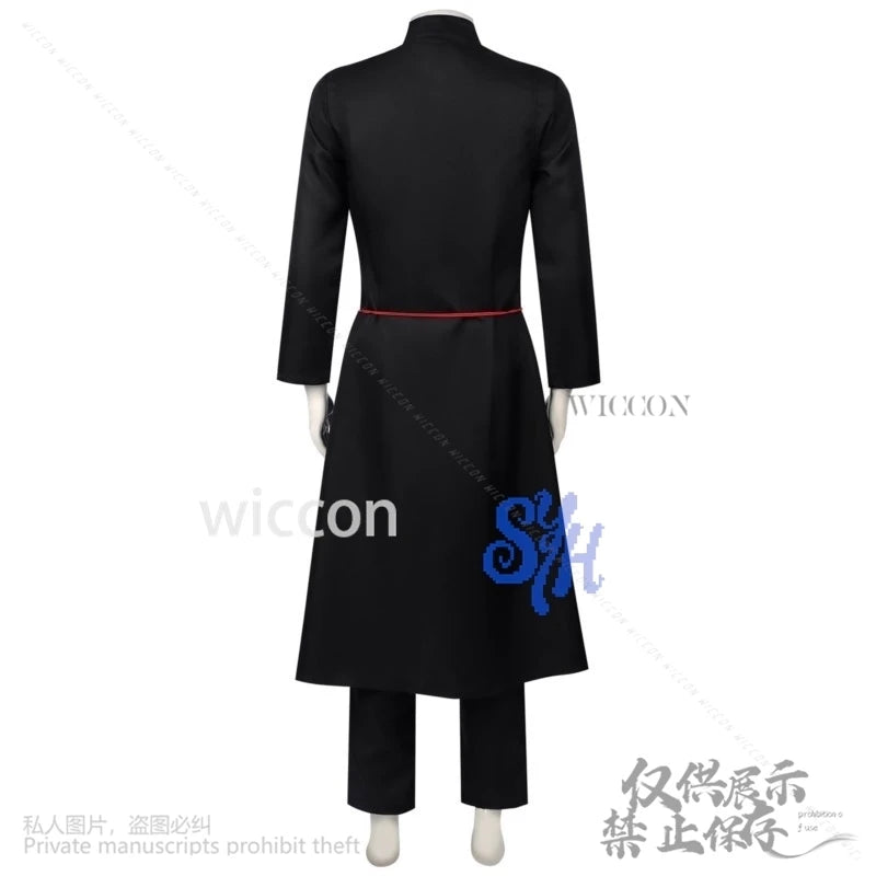 Anime Movie Kpop Demon Sajaboys Cosplay Jinu Boy Group Handsome Uniform Vampire Goth Punk Long Coat Korea Idol Halloween Suit