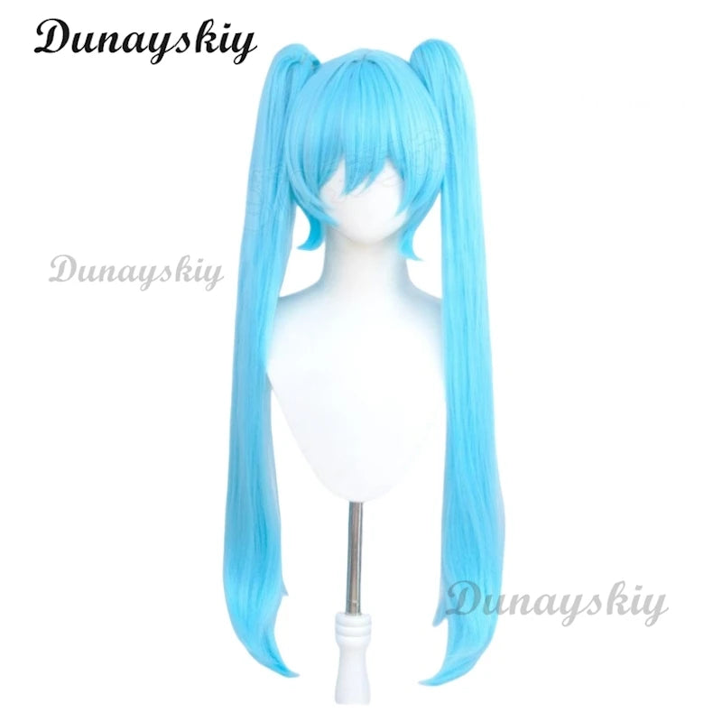 Vtuber Synthesizer V Kasane Teto Meserizer Cosplay Wig Vtuber Halloween Carnival Party Blue  Red Double Ponytail Long Hair