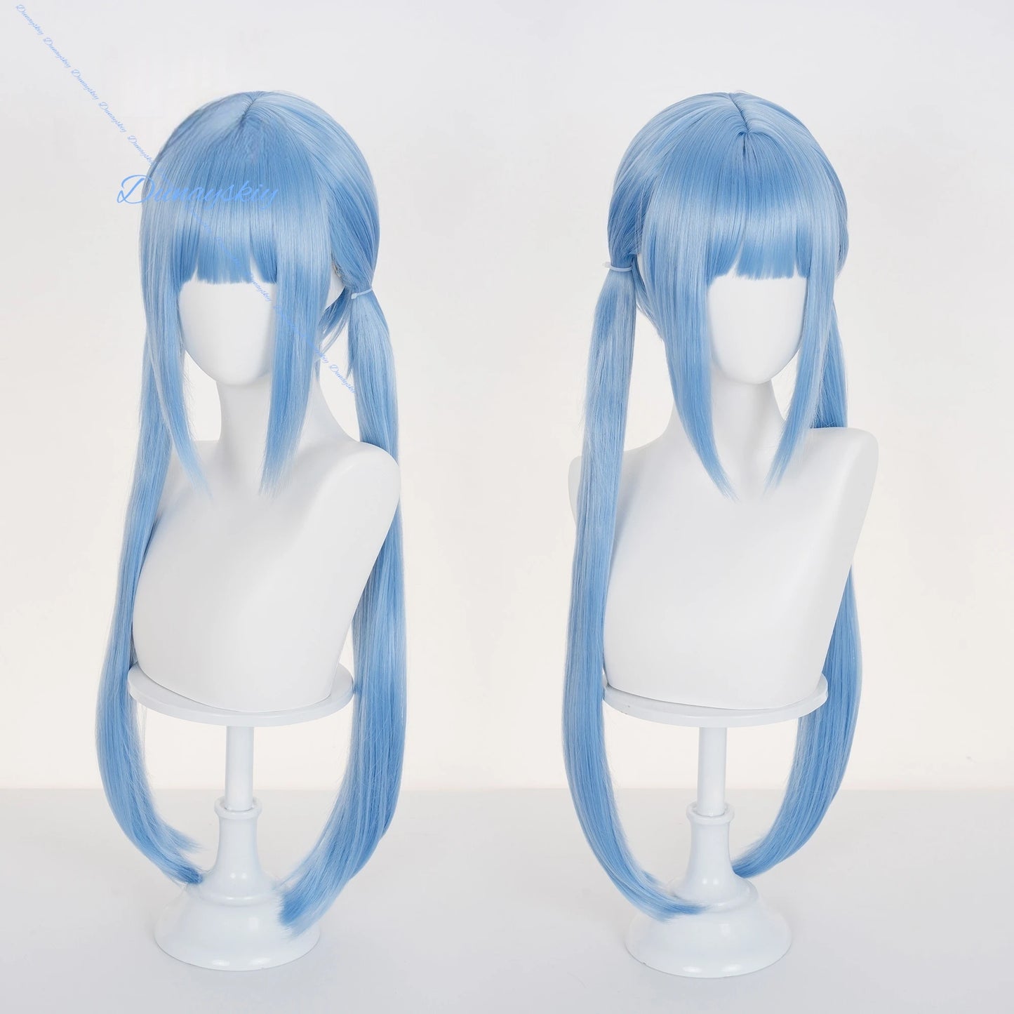 Game Honkai: Nexus Anima Cosplay Wig Prop Costume Blue Long Double Ponytails Wigs Kawaii Jirai Kei Girls Head Halloween