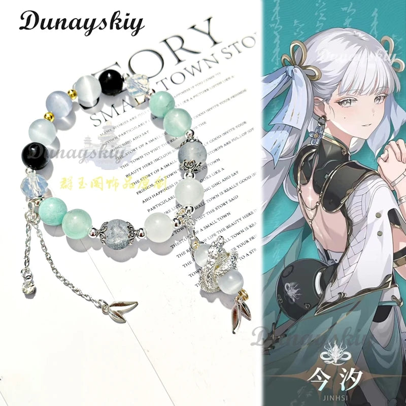 Game Wuthering Waves Phoebe Cosplay Bracelet The Shorekeeper Unisex Beads Chain The Shorekeeper Pendant Bracelets XMAS