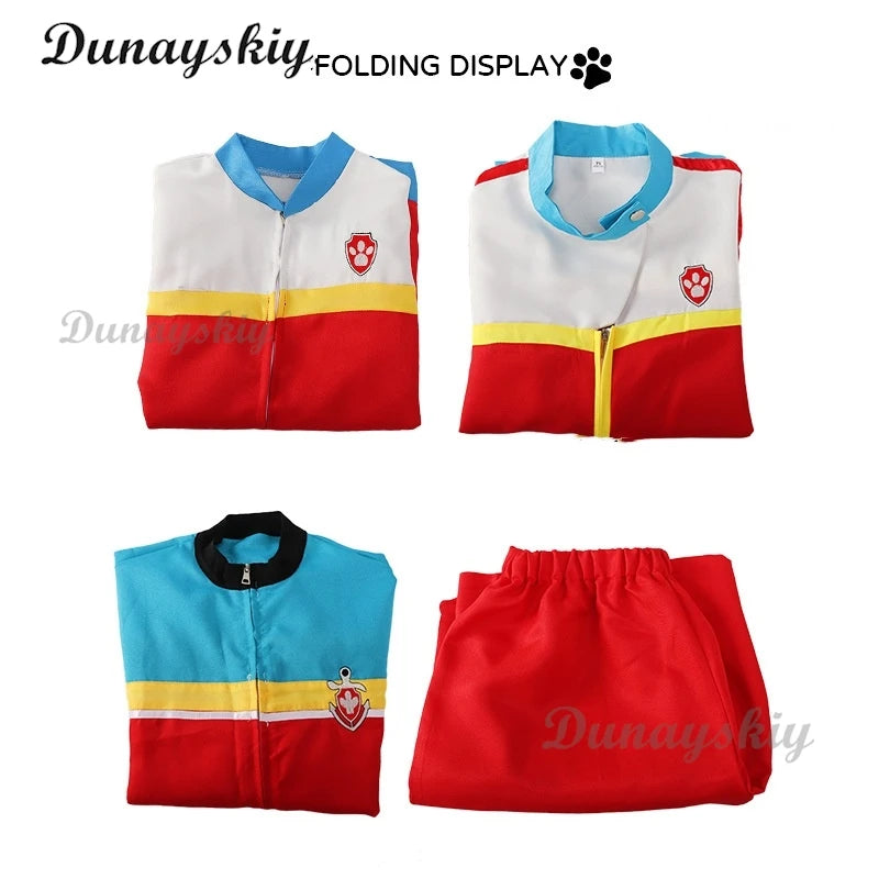 Captain Ryder Cosplay Costume Vest Kids Boys Marshall Chase Carnival Halloween Birthday Waistcoat Party Fancy Suit Customized