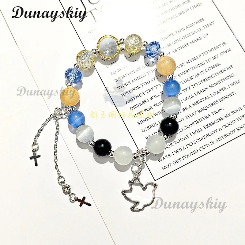 Game Wuthering Waves Phoebe Cosplay Bracelet The Shorekeeper Unisex Beads Chain The Shorekeeper Pendant Bracelets XMAS