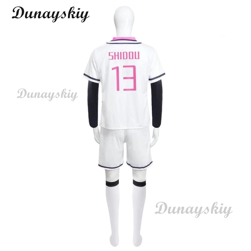 Japan Anime Blue Itoshi Sae Cosplay Costumes Shidou Ryuusei Sports Jersey Oliver Aiku Soccer Lock Jersey Football White Suit