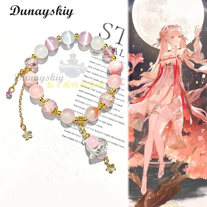 Game Wuthering Waves Phoebe Cosplay Bracelet The Shorekeeper Unisex Beads Chain The Shorekeeper Pendant Bracelets XMAS