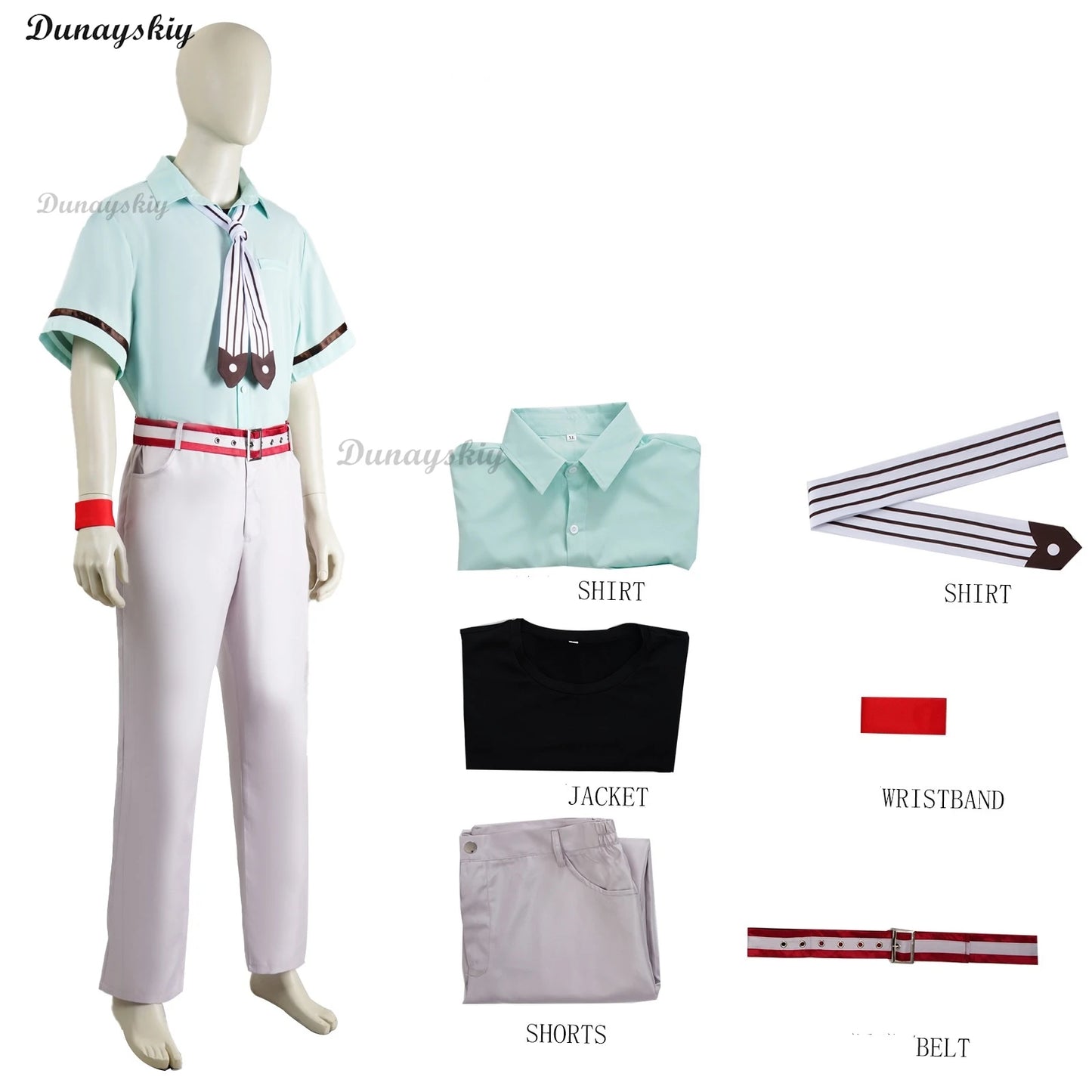 Anime Cosplay Toilet-bound Halloween Costume Hanako-Kun Men Women Minamoto Kou Cosplay Costume Wig Shirt Pants Accessories Props