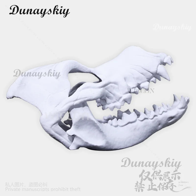 Animal Furry Cosplay Dog Skull Kigurumi Props Polylactic Acid Mask 3D Print Head Fursuit Halloween Christmas Party Customized