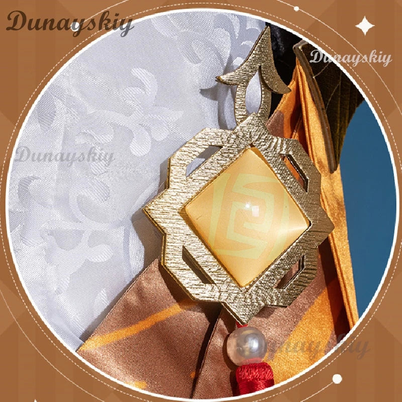 Game Genshin Impact NingGuang Cosplay Costume Wig Anime Halloween Party Cheongsam Dress Girl Halloween Costumes Fo Women Vestido