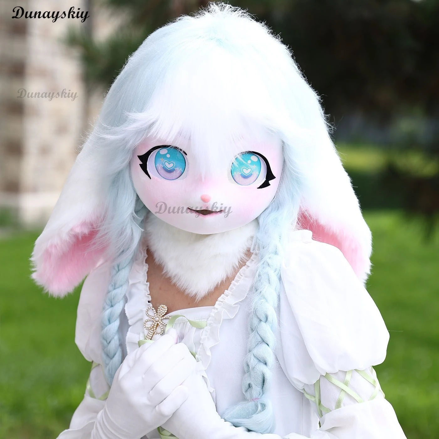 Cute Fursuit Kigurumi Headset Kig Mask Furry Cosplay Costume Rabbit Doll Costume Paws Animal Head Base Furry Costume Accessories