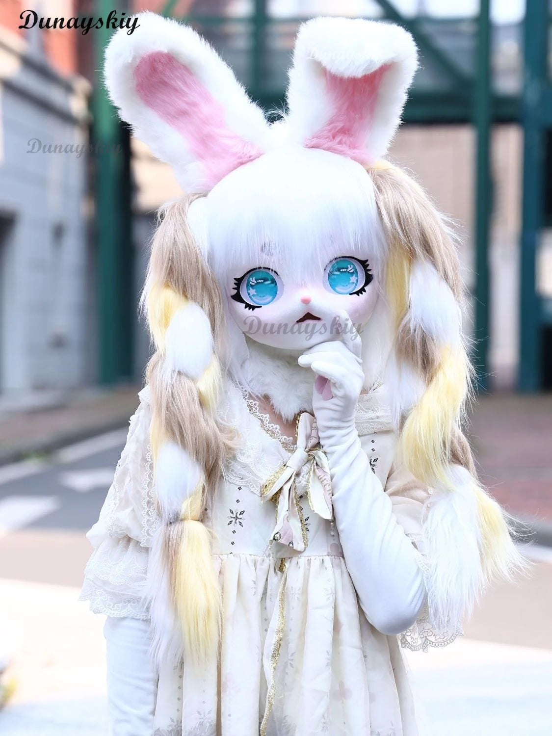 Fursuit Cosplay Headset Furry Rabbit Beast Mask Cosplay Costume Paw Cute Head Base Comiket Furry Kig Kigurumi Animal Cat Costume
