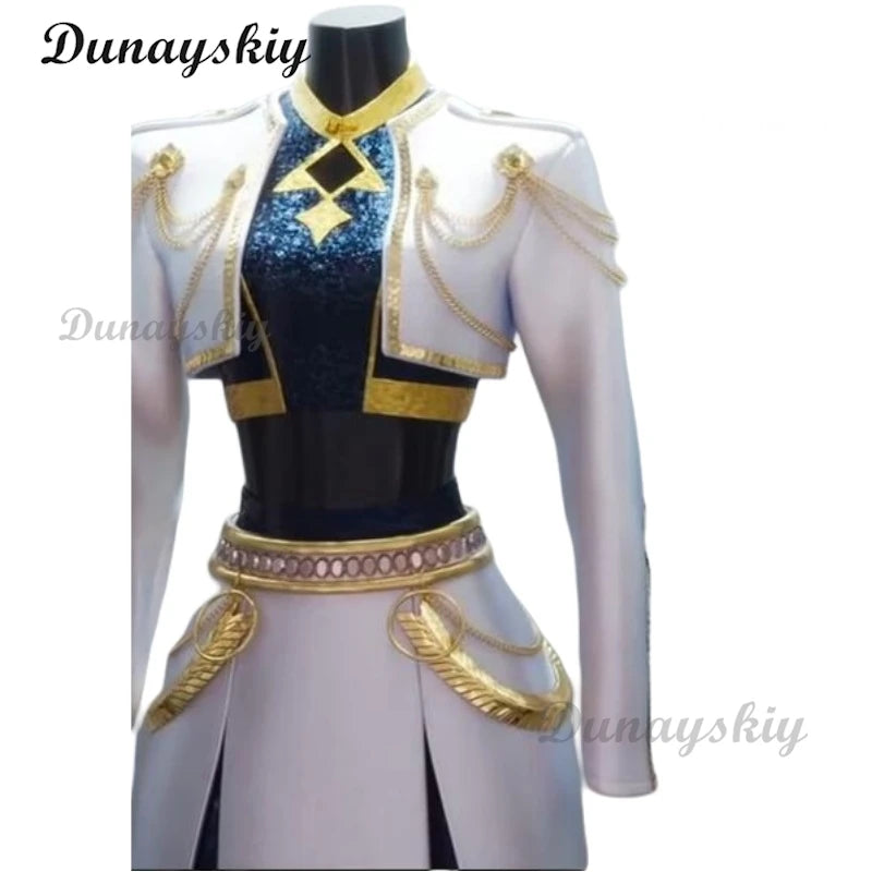 Kpop Demon Zoey Rumi Cosplay Costume Wig Hunters Mira Heavy Duty Y2K Cyber Metaverse Gothic Futuristic Stage Performance Outfit