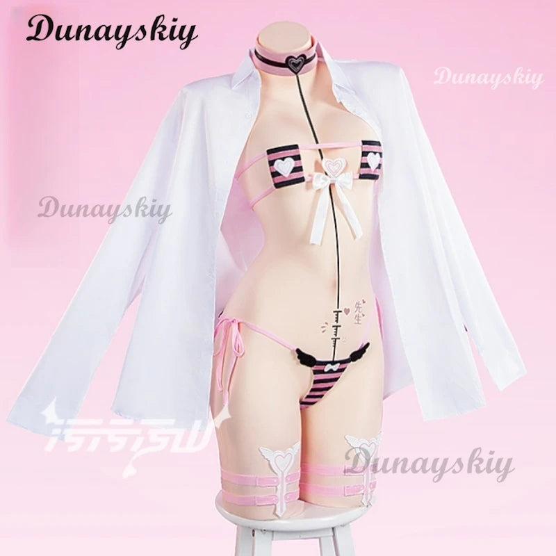 Blue Archive Shimoe Koharu Cosplay Costume Wig Halo Game Shimoe Koharu Bikini Sexy lingeries Private Photo Shoot