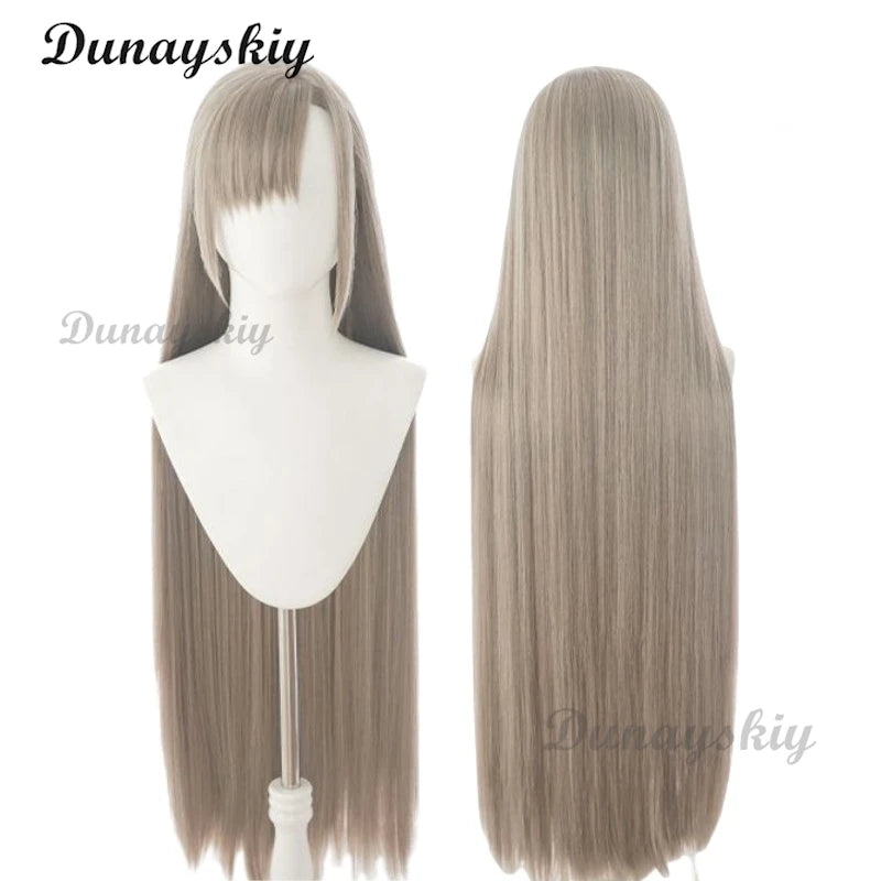 Game Blue Archive Cosplay Halo Ichinose Asuna Cosplay Wig 100cm Long Straight Synthetic Hair Halloween Party Customized
