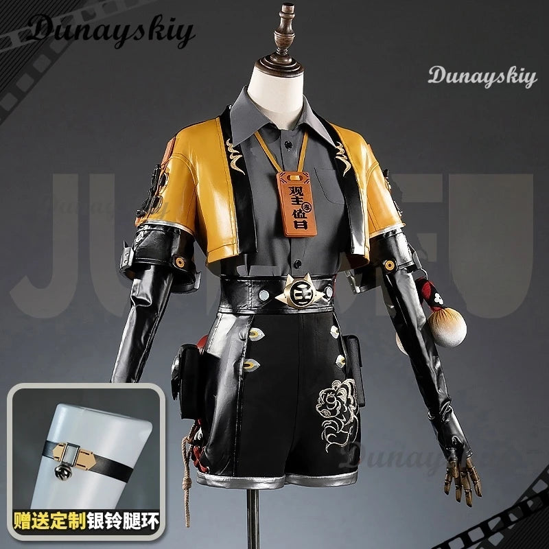Zenless Zone Zero Ju Fufu Jacket Shorts Cosplay Costume Wig Uniform Yunkui Summit Halloween Party for Women Girls Carnival Props