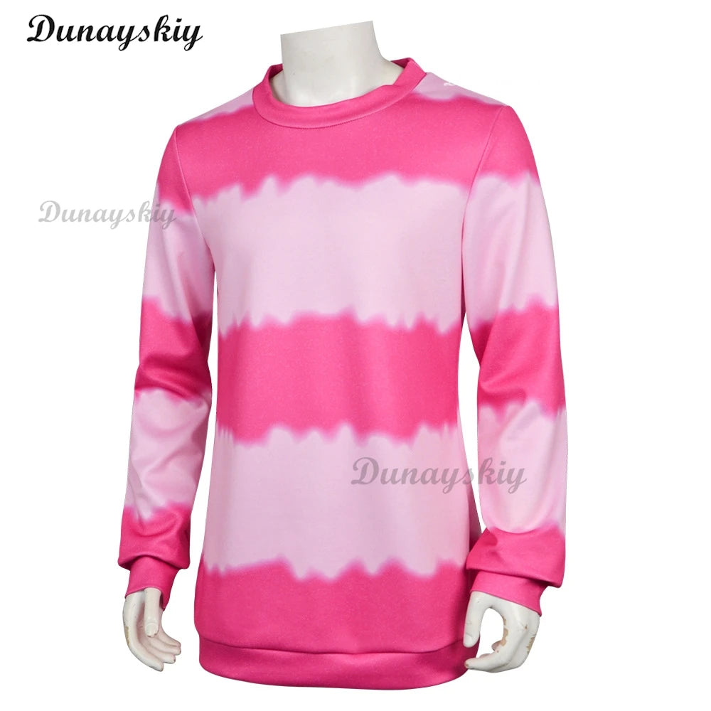 KPOP Huntrix Saja Boys Baby Cosplay Costume Wig Hat Pink Hoodie Y2K costume Halloween Disguise for Adult Outfit