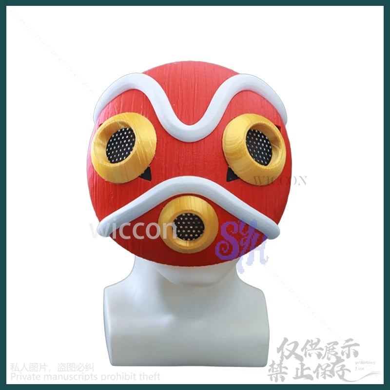 Anime Princess Cosplay Mask Earring Horror Red 3D Polylactic Acid Necklace Props Accessory Halloween Christmas Party Gifts Cos