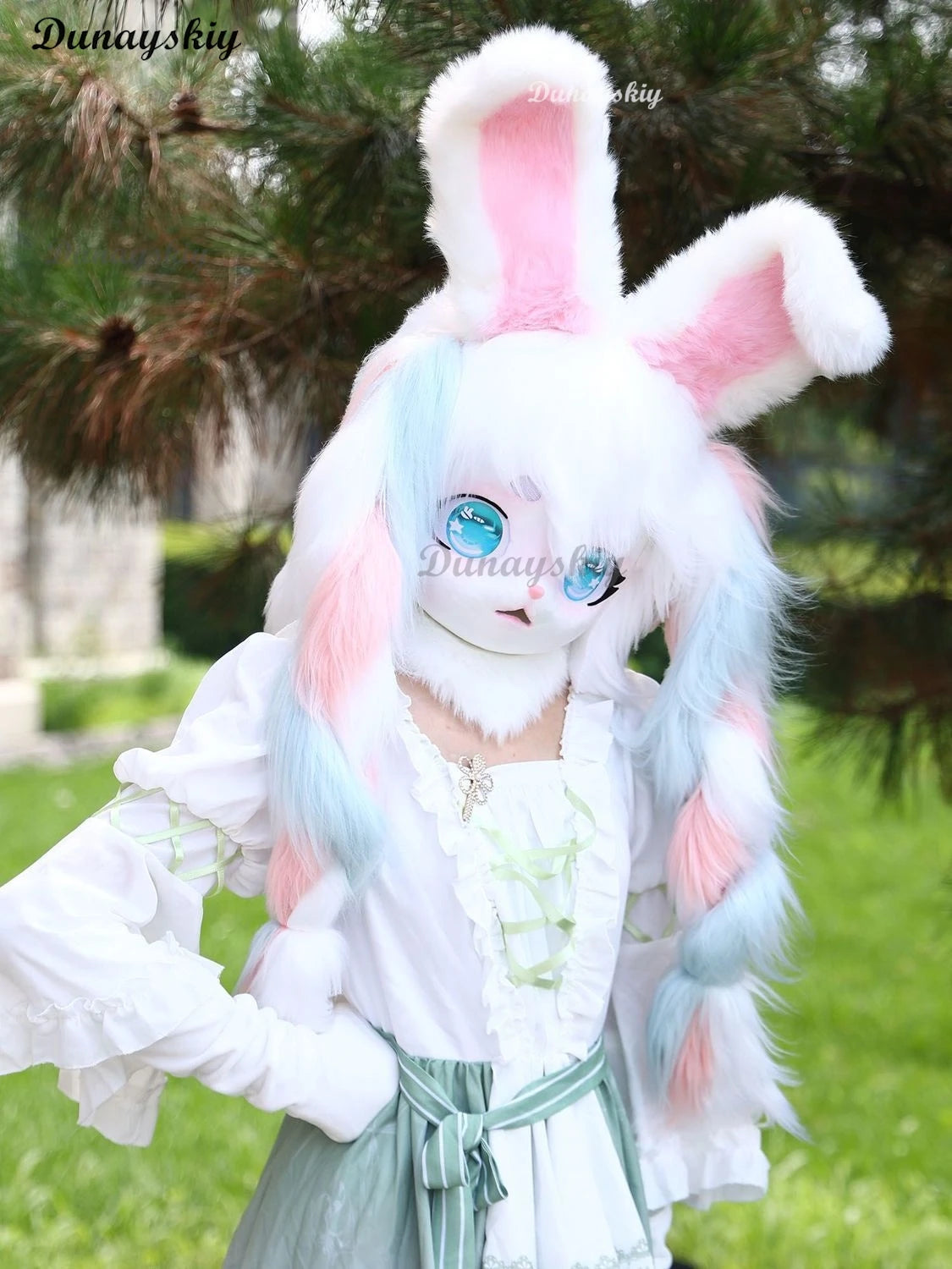 Fursuit Cosplay Headset Furry Rabbit Beast Mask Cosplay Costume Paw Cute Head Base Comiket Furry Kig Kigurumi Animal Cat Costume