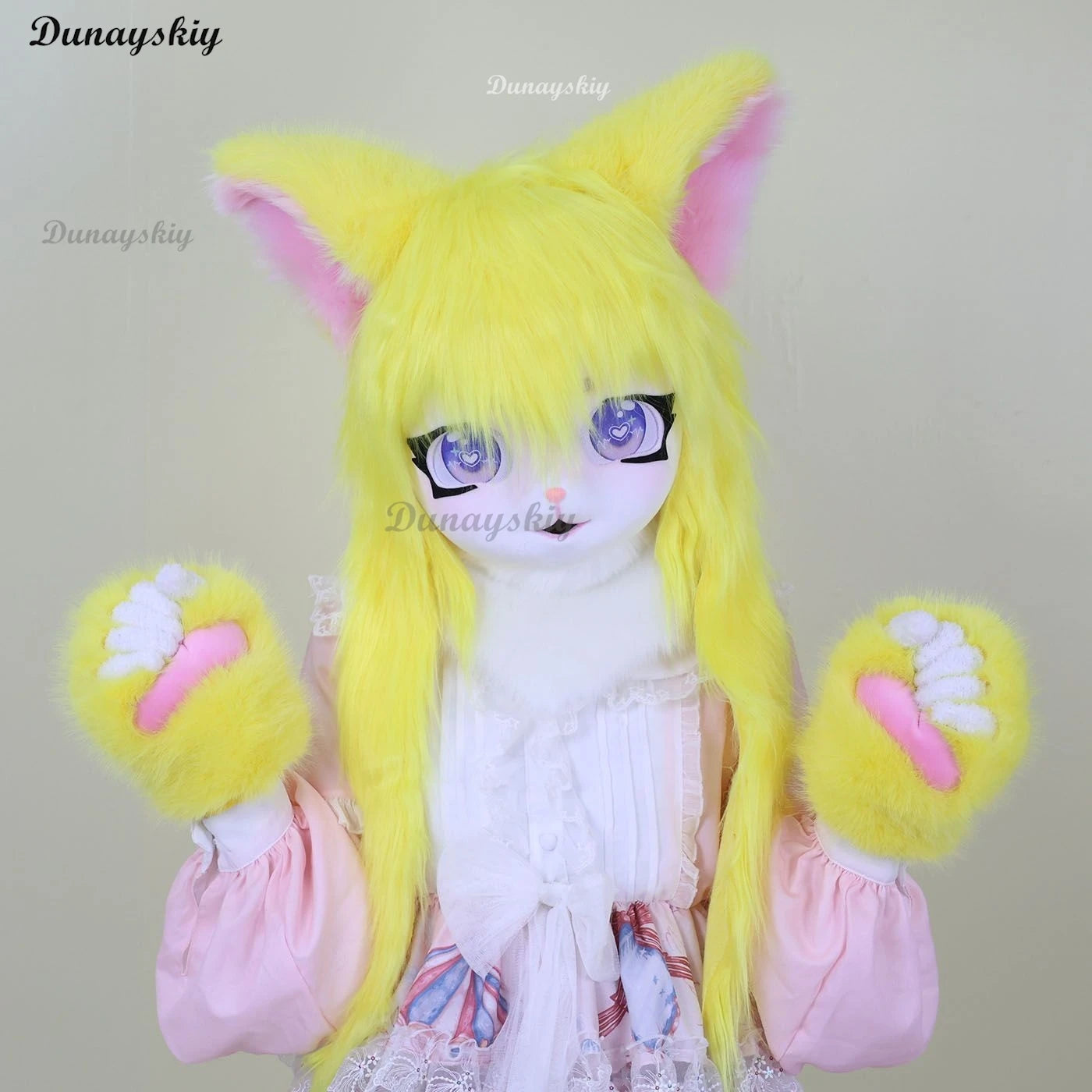 Furry Kigurumi Head Base Cosplay Costume Cat Kig Head Mask Headset Rabbit Doll Party Animal Costume Performance Prop