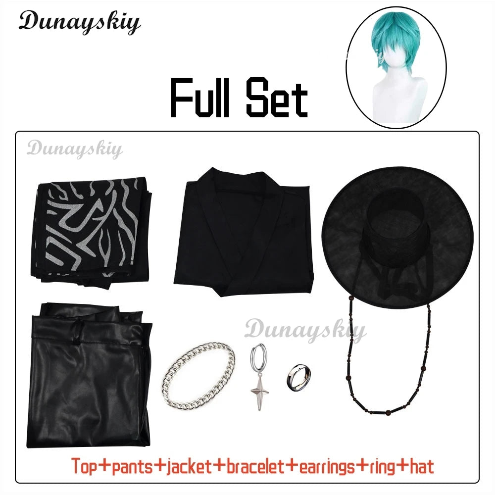 Anime Movie Demon KPOP Saja Boys Jinu Cosplay Costume Your Idol Black Robes Unisex Outfit Halloween Disguise for Adult Outfit