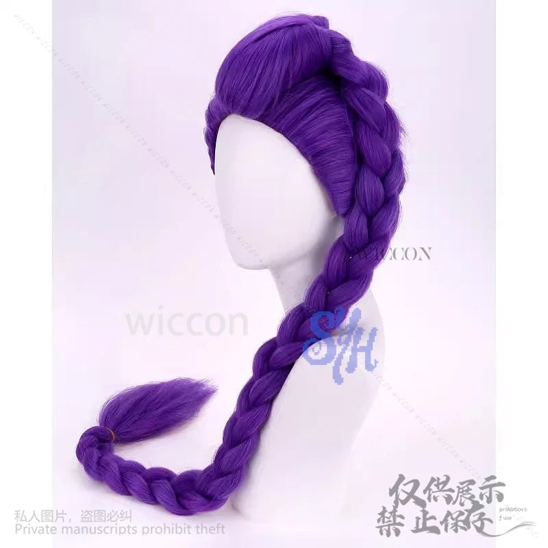 Rumi Cosplay Movie Anime Kpop Demon Huntrix Purple Heat Resistant Synthetic Idol Girls Groups Wig Fashion Y2K Cos Hair Halloween