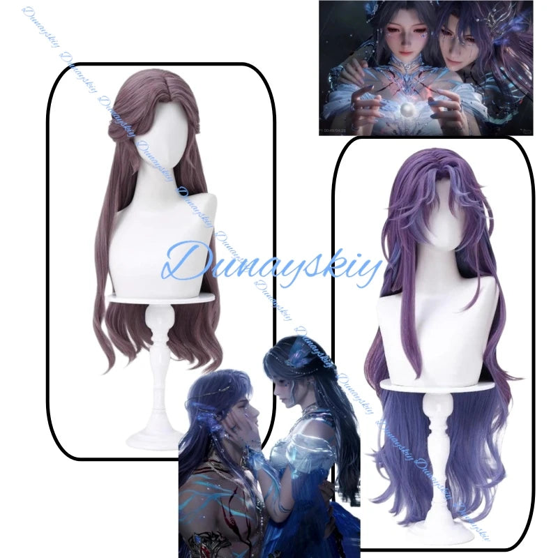 Game Love and Deepspace Rafayel Cosplay Wig Player Cosplay Wig 95cm Hair Lemurian Sea God Rafayel Player Wig Prop Halloween
