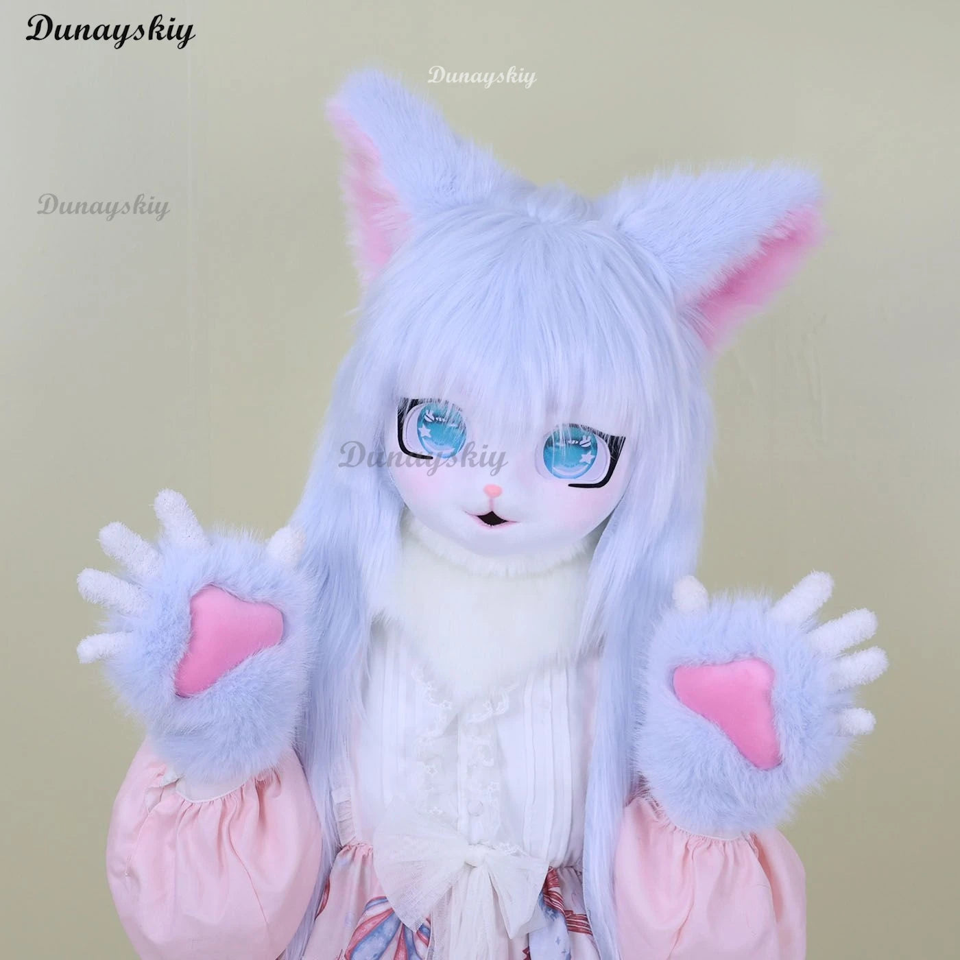 Furry Kigurumi Head Base Cosplay Costume Cat Kig Head Mask Headset Rabbit Doll Party Animal Costume Performance Prop