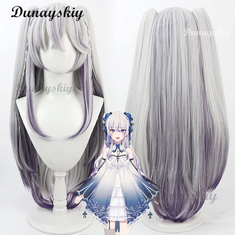 Hololive VTuber Blanche Fleur Azuma Seren Cosplay Costume Wig Lovely Dress Uniform Halloween Carnival Party Carnival Outfit