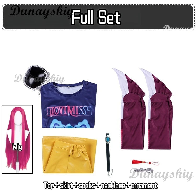 2025 Movie Devil Hunters Cosplay KPOP Girl Group Mira Zoey Rumi Cosplay Colorful Uniform Halloween Party Sexy Outfit for Woman