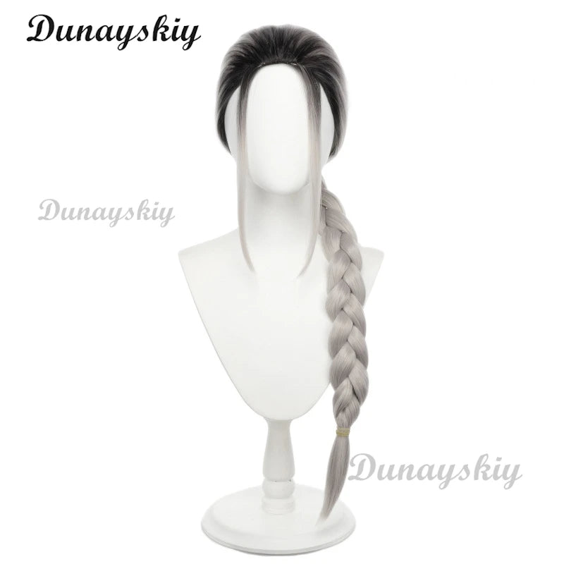 Anime Gokurakugai Tao Saotome Cosplay Wig Glasses Long Hair Ponytail Alma Halloween Party for Women Girls Props Customized