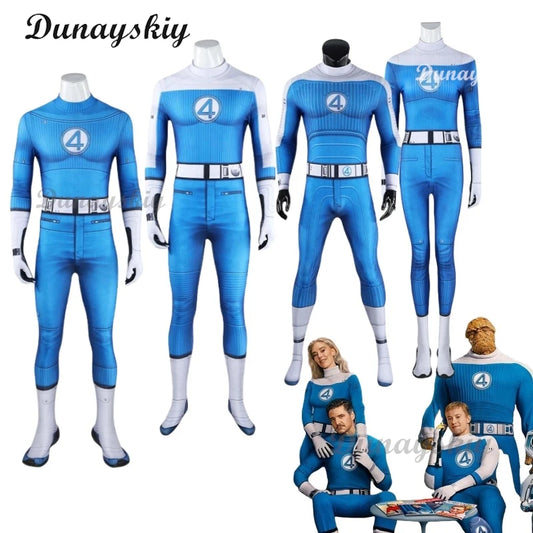 Fantastic Four Cosplay Human Torch Costume Johnny Storm Jumpsuits Halloween Carnival Party Christmas Play Role Clothes Clothing