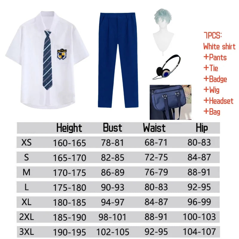 Anime Alien Stage Till Cosplay Costume Wig Prop Bag School Uniform Clothing Holloween Party Show RolePlay Set Customized