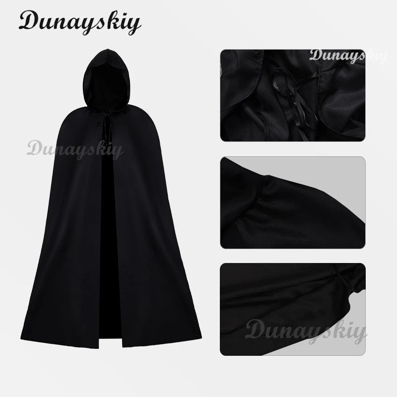 Doctor Schnabel Cosplay Cloak Plague Costume Medieval Long Beak Mask Robe Cross Woman Man Black Trench Halloween