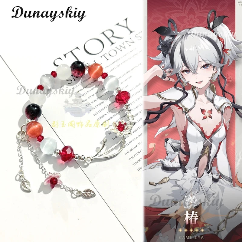 Game Wuthering Waves Phoebe Cosplay Bracelet The Shorekeeper Unisex Beads Chain The Shorekeeper Pendant Bracelets XMAS