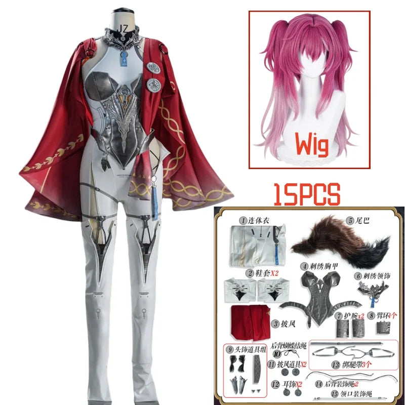 Wuthering Waves Lupa Women Cosplay Costume Wig Prop Cos Game Party Uniform Hallowen Play Role Clothes Clothing Shoes