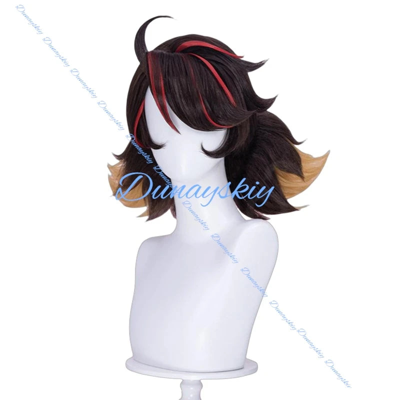 Peni Parker Cosplay Wig Game Women Hair Cos Accessories Multicolored Short Hair Halloween Wig Prop